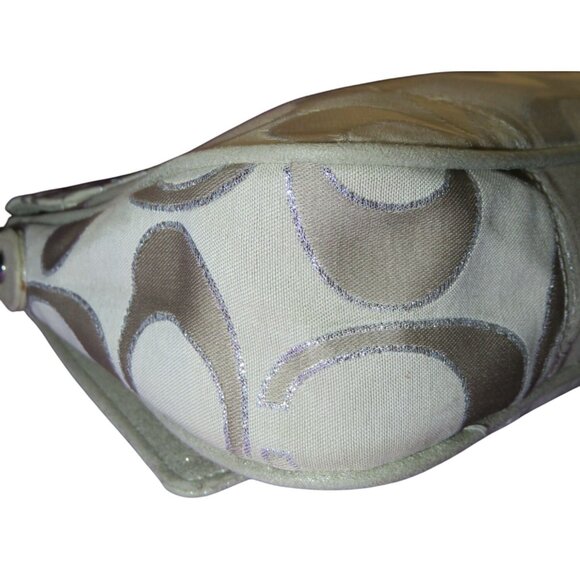 Coach  2011 Poppy Signature C Metallic Canvas & Leather Messenger Flap Satchel - Picture 11 of 15